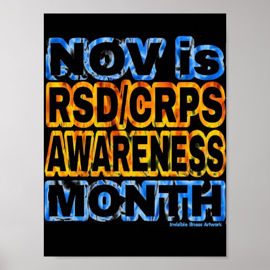 POSTER...RSD/CRPS - Orange & Blau Poster (Vorne)