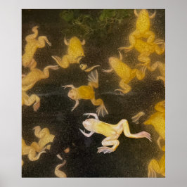 POSTER-Rucksack-Bild Wissenschaftsfrösche schwimme Poster