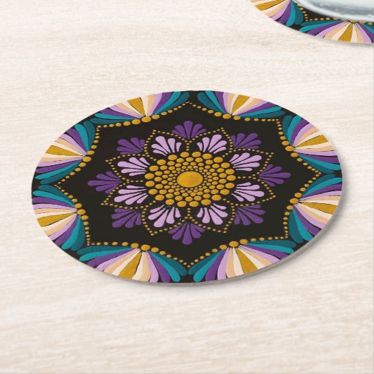 Poster Runder Pappuntersetzer (Angewinkelt)