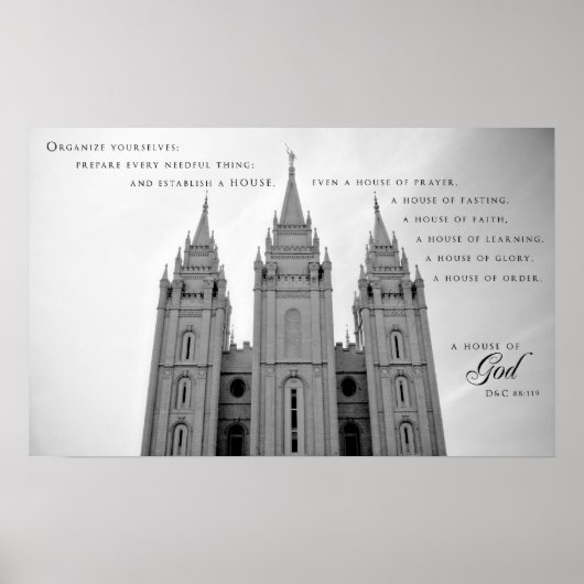 Poster - Salt Lake City Utah LDS Tempel (Vorne)