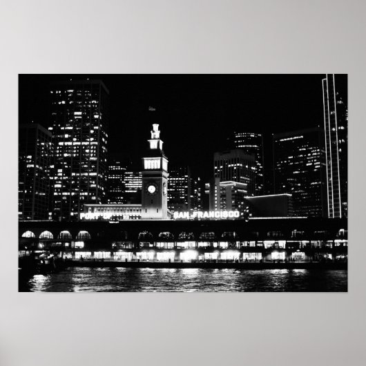 Poster: San Francisco am Nachtturm Poster (Vorne)