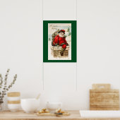 Poster Santa Claus Chimney Weihnachten (Küche)