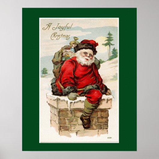 Poster Santa Claus Chimney Weihnachten (Vorne)