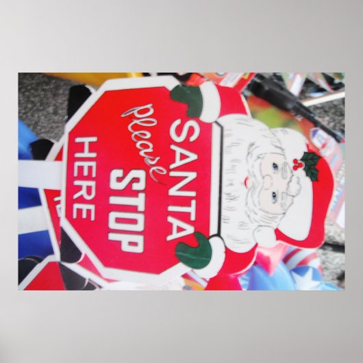 Poster Santa & Stopp Hier Unterschreiben (Vorne)