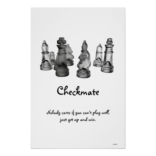 Poster Schach Checkmate (Vorderseite)