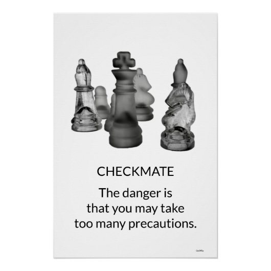 Poster Schach Checkmate (Vorderseite)
