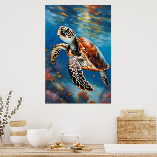 Poster | Schildkröte | Art (Küche)