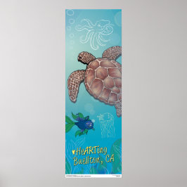 Poster - Schildkrötenschwimmer - Buellton.Art