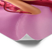 Poster Schöne Fantasiefrau Königin und Roter Drach (Ecke)