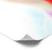 Poster schöne Frau in rotem Hut und Kleid (Ecke)