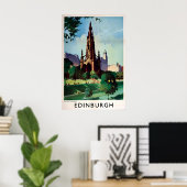 Poster Schottland Edinburgh Scott Monument Druck (Heimbüro)