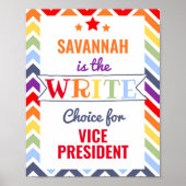 Poster-Schule schreiben Abstimmung Poster (Vorne)