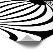 Poster Schwarz und Weiß Abstrakt Bloom 3 (Ecke)