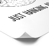 Poster Schwarz-Weiß Lustiger Tier-Spruch (Ecke)