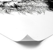 Poster Schwarz-Weiß-Tierporträt (Ecke)
