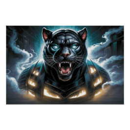 Poster Schwarze Katze und Ratte 11 G