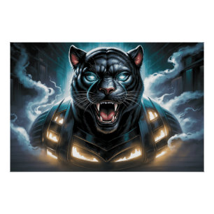 Poster Schwarze Katze und Ratte 11 G