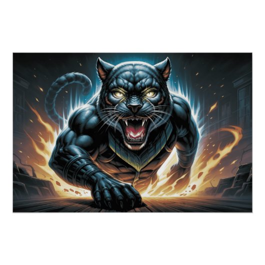 Poster Schwarze Katze und Ratte 11 H (Vorderseite)