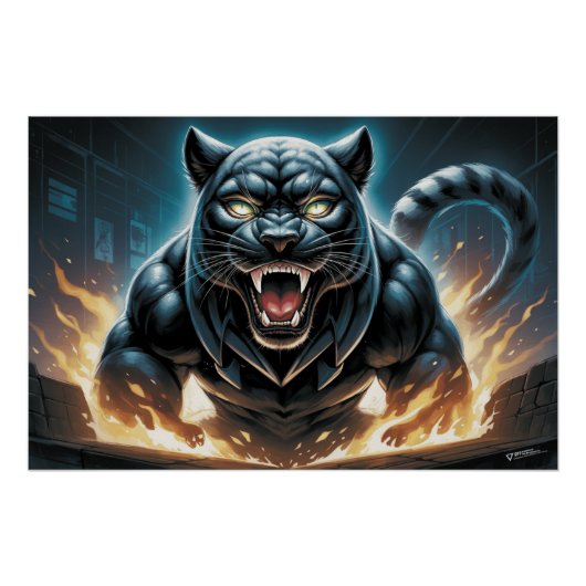Poster Schwarze Katze und Ratte 11 I (Vorderseite)