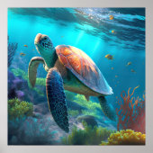 Poster Sea Turtle (Vorne)