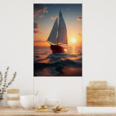 Poster Segelboot (Küche)