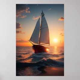 Poster Segelboot