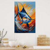 Poster | Segelfische | Ölmalerei (Küche)