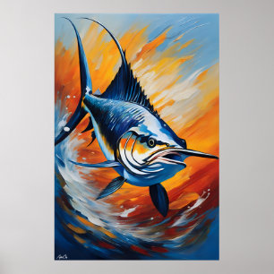 Poster   Segelfische   Ölmalerei