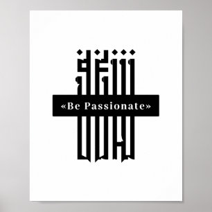 Poster „Sei Leidenschaftlich“ Typografie