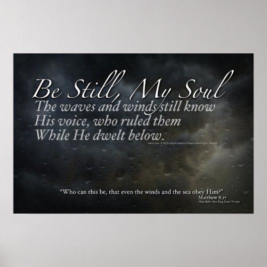 Poster "Sei still mein Soul" (Vorne)