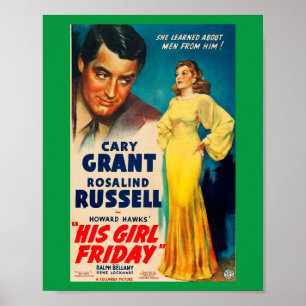 Poster Sein Mädchen ist ein Postillon-Cary Grant R