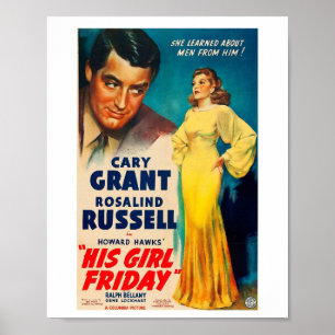 Poster Sein Mädchen ist ein Postillon-Cary Grant R