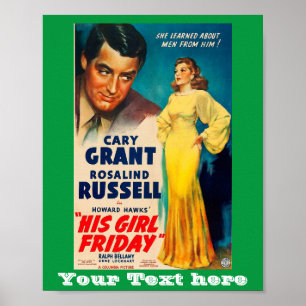 Poster Sein Mädchen ist ein Postillon-Cary Grant R