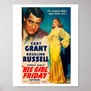 Poster Seine Mädchen für alles - Cary Grant Rosali