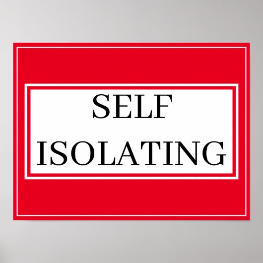 Poster - SELBSTISOLIERUNG (Vorne)