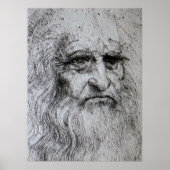 Poster - Selbstporträt Leonardo Da Vinci (Vorne)