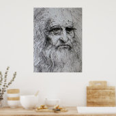 Poster - Selbstporträt Leonardo Da Vinci (Küche)