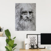 Poster - Selbstporträt Leonardo Da Vinci (Heimbüro)