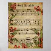 Poster-Sheet Music Art-Deck the Halls Poster (Vorne)