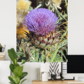 Poster - Single Lila Verdünnte Blume (Heimbüro)