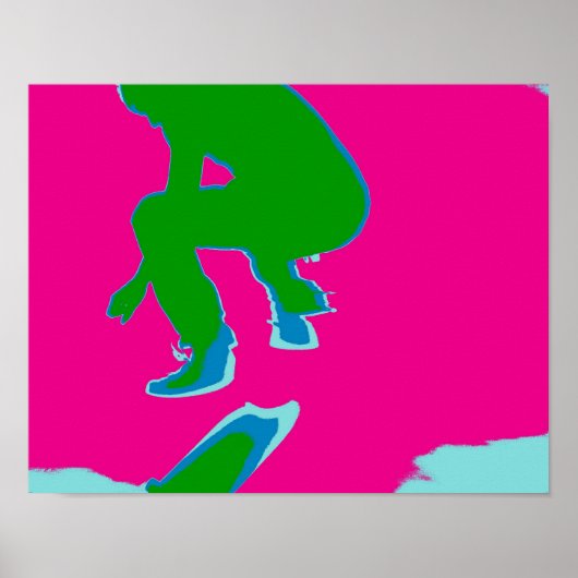 Poster Skater Pop Art (Vorne)