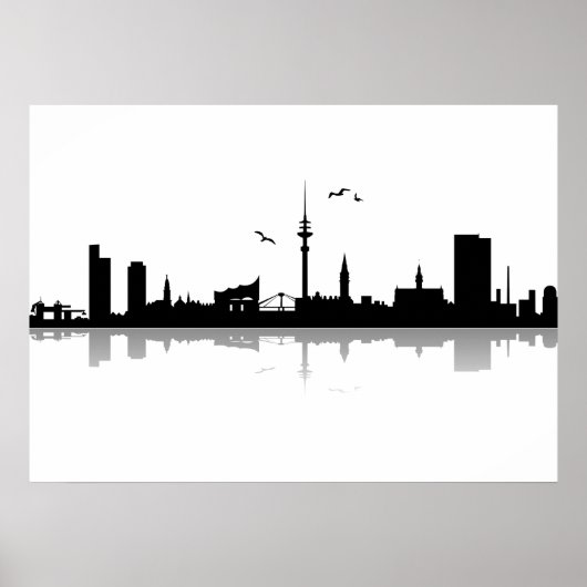 Poster Skyline Hamburg (Vorne)