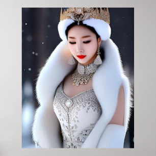 Poster Snow Queen Ai Generated