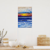 Poster - Sonnenaufgang am Meer (Küche)