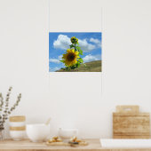 Poster - Sonnenblume auf dem Hügel (Horizont) (Küche)