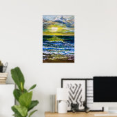 Poster - Sonnenuntergang am Meer (Heimbüro)
