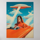 Poster Space Cafe SciFi Poster Flugauto Druck Wa (Vorne)