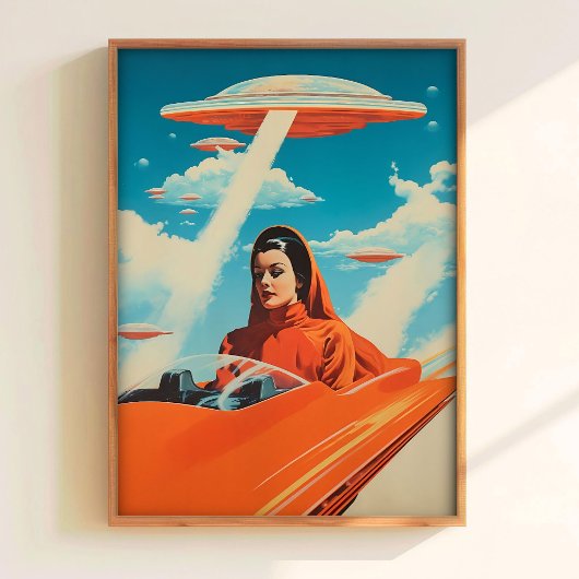 Poster Space Cafe SciFi Poster Flugauto Druck Wa