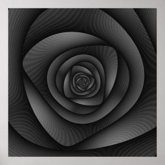 Poster Spiral Labyrinth in Monochrom (Vorne)