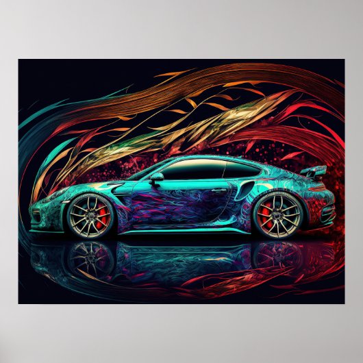Poster-Sportwagen Poster (Vorne)